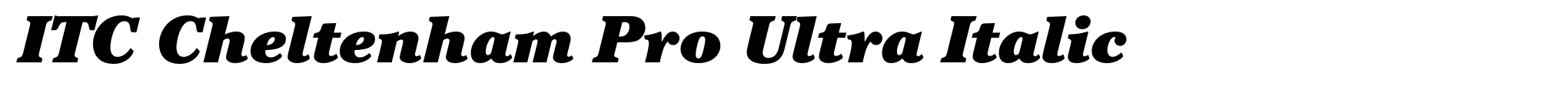 ITC Cheltenham Pro Ultra Italic image